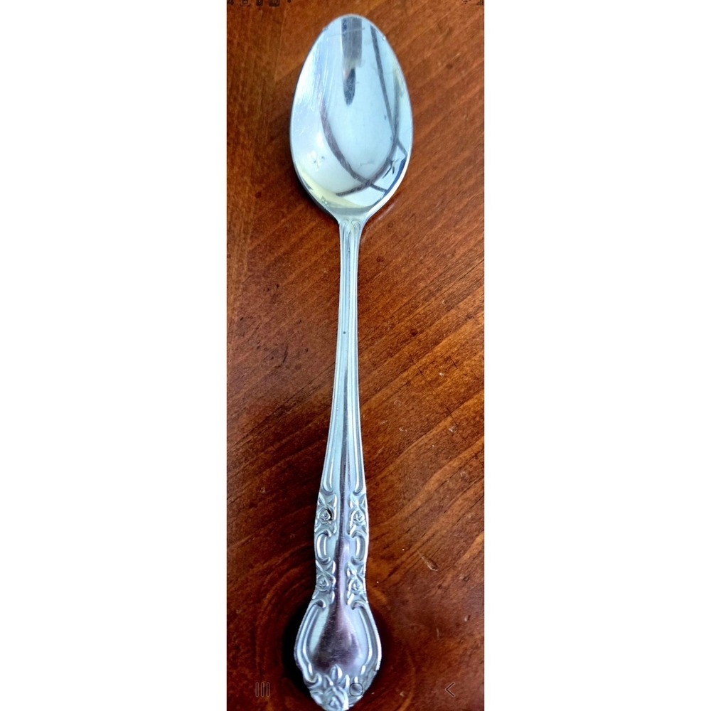 18 Pc Silverware Set 10 Teaspoons 8 Forks Nasco Stainless Elizabethan II Floral - Picture 3 of 6